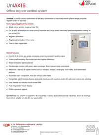 UniAXIS offline print register control system