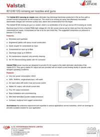 Valstat IE12-IE12G Ionising air nozzles and guns