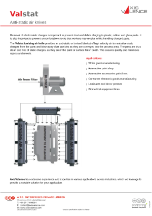 Valstat Anti-static air-knives