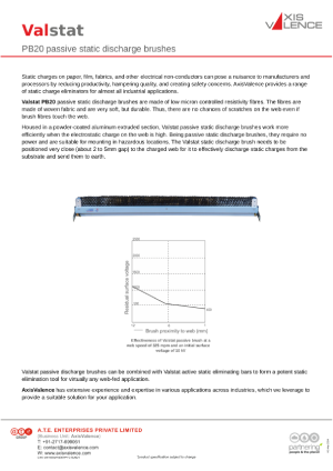 Valstat PB20 passive static discharge brushes