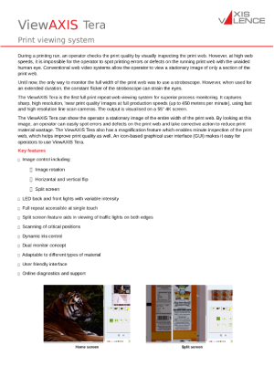 ViewAXIS Tera full repeat print viewing system