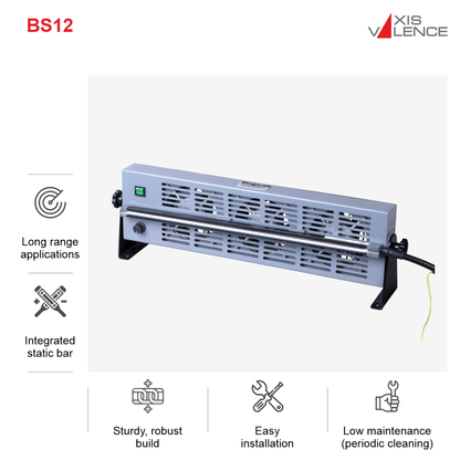 Valstat® BS12H-an air ioniser with 10 No built in fans static eliminator,OL-2060mm;3Meters HV cable ;STD & single phase input cable