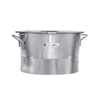 25 Liters SS304 Ink tank with sump and caster wheels for 240 mm B length pump with casterwheels