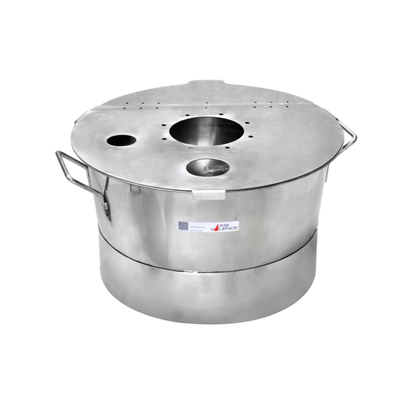25 Liters SS304 Ink tank with sump and caster wheels for 240 mm B length pump with casterwheels