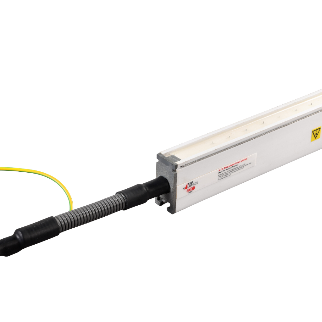 Valstat®VR32C AC shockless static eliminating bar CE, EL-0060, OL-0150, WW-0050mm; 3Meters HV cable