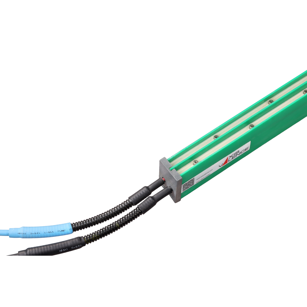 Valstat®VR90 DC,shockless static eliminating barEL 3900 mm OL 3970 mm & HV cable 3Meters replaceable pin, with mounting bracket