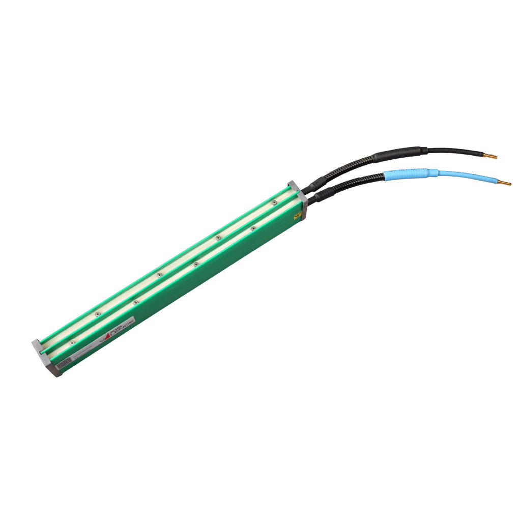 Valstat®VR90 DC,shockless static eliminating barEL 3900 mm OL 3970 mm & HV cable 3Meters replaceable pin, with mounting bracket